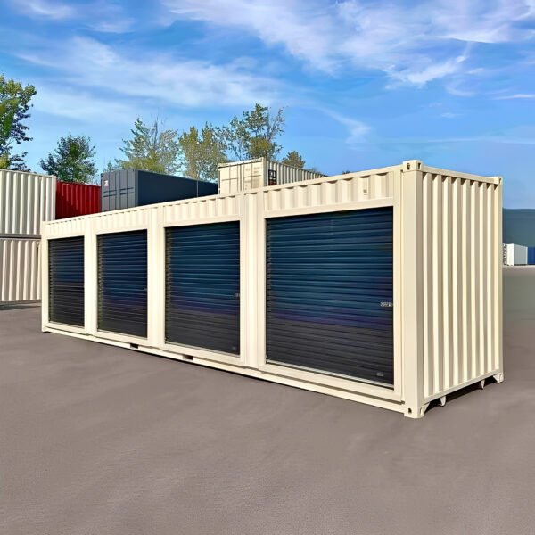 40ft High Cube Shipping Container With 4 Roll-Up Doors